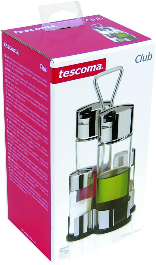 Tescoma Set Essig- und Öl-Set mit Salz- und Pfefferstreuer Club Menage-Set, Menage-Set