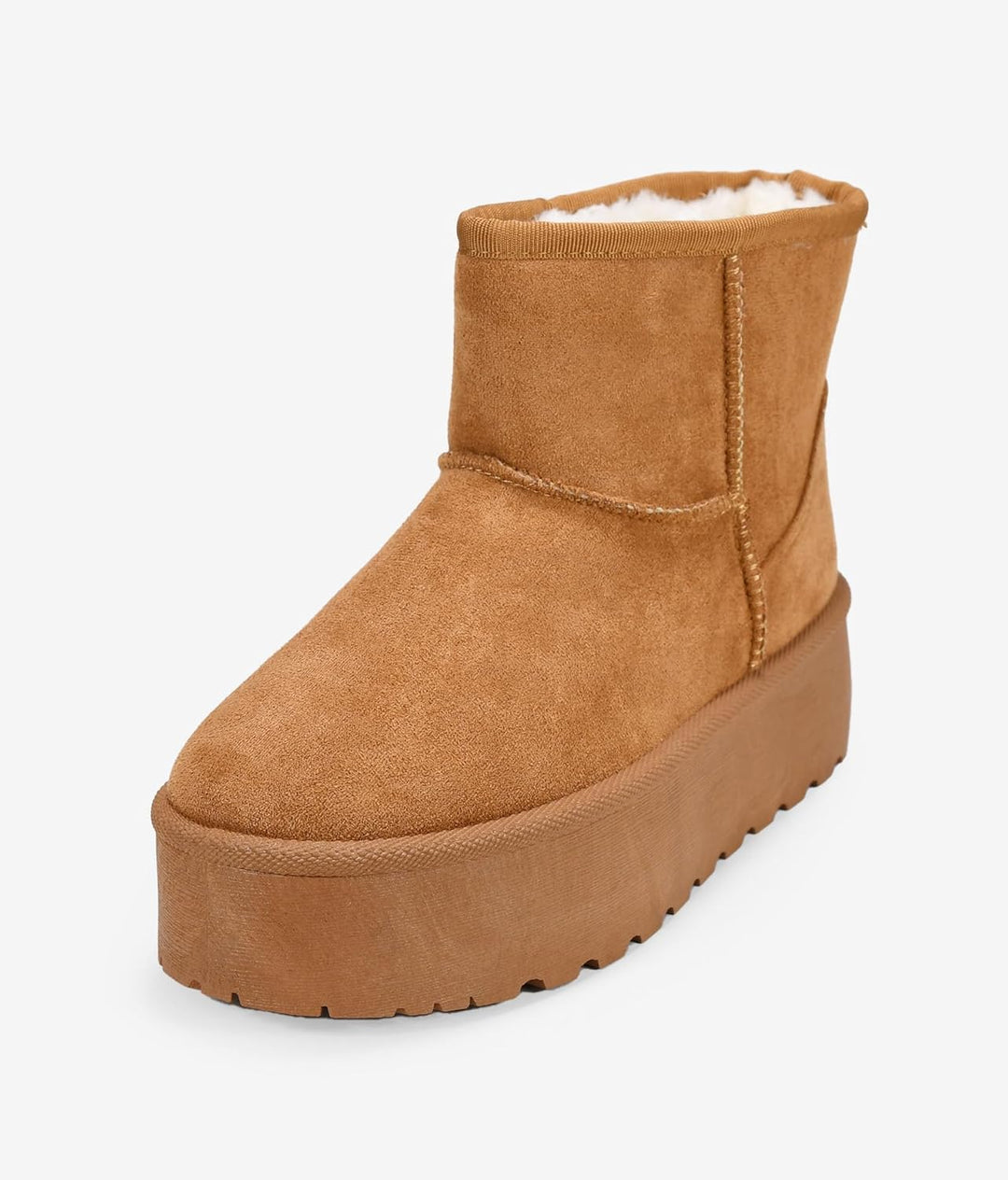BOSANOVA Stiefeletten im australischen Stil, mit mittlerem Schaft von 12 cm, Logo-Detail, Fellfutter