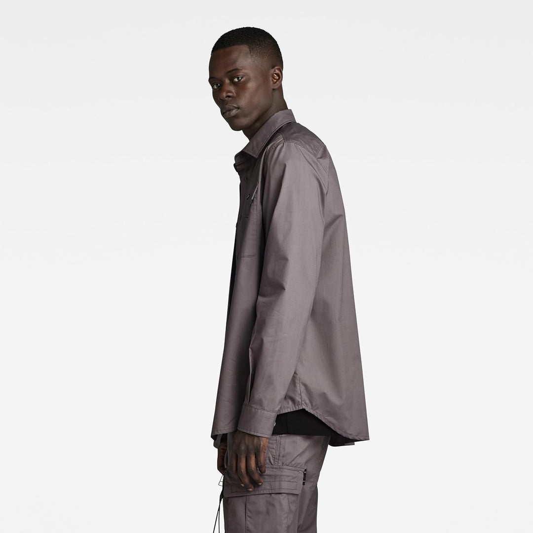G-STAR RAW Herren Rine Regular Hemd Shirts S Grau (Rabbit D23561-d308-g077), S Grau (Rabbit D23561-d