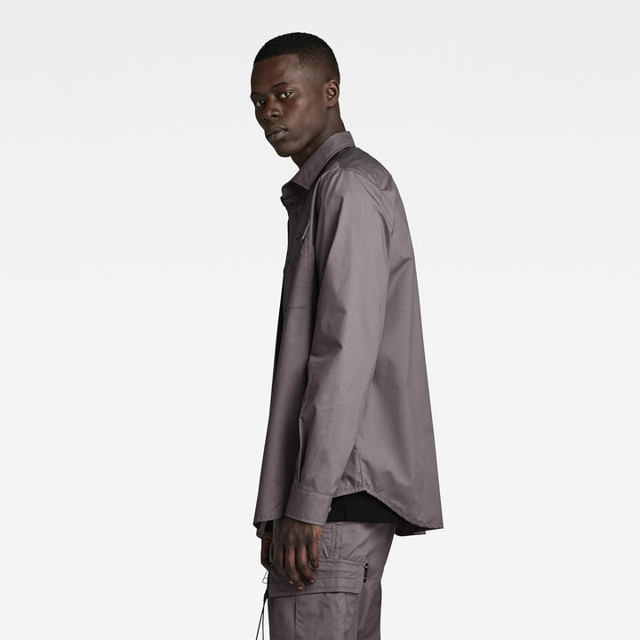 G-STAR RAW Herren Rine Regular Hemd Shirts S Grau (Rabbit D23561-d308-g077), S Grau (Rabbit D23561-d