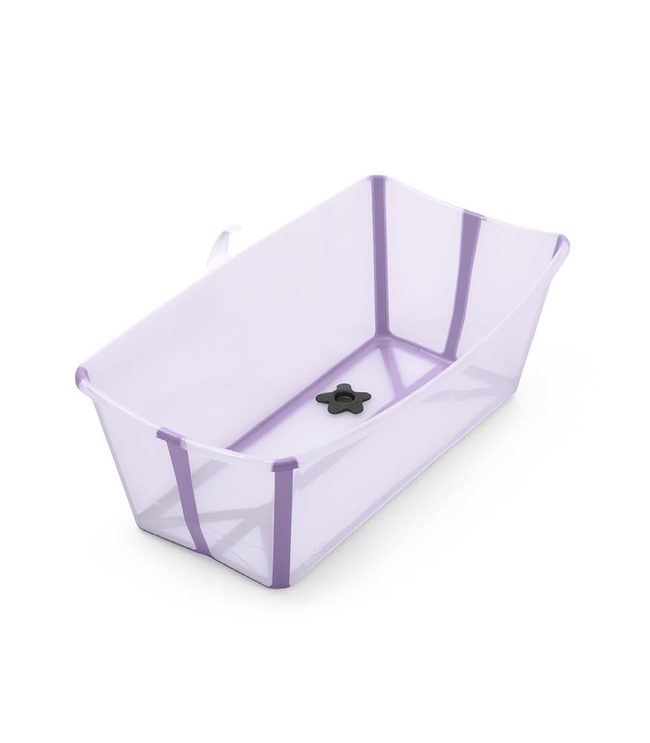Stokke Flexi Bath, Lavender - 64 x 24 x 34 cm - Faltbare Babybadewanne für Neugeborene und Babys - L
