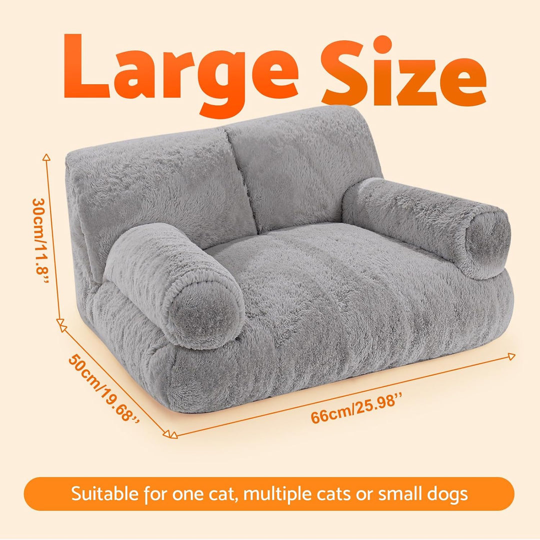 Gimars Grosse Katzen-Couch für Katzen und Kleine Hunde – 10% mehr Füllung, Orthopädisches, Flauschig