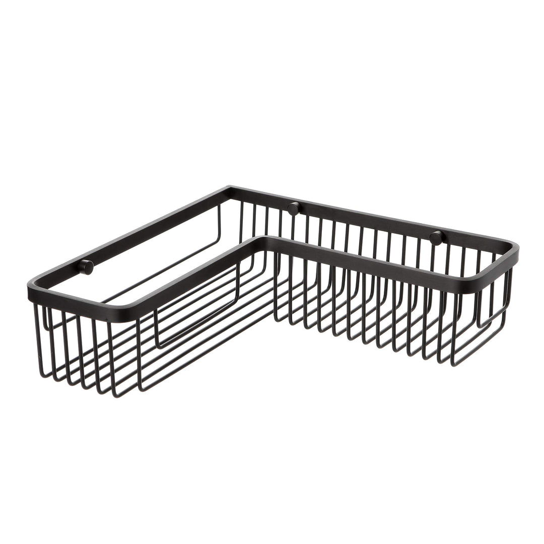 TATAY Korb Black, aus mattschwarzem eloxiertem Aluminium, modernes Design, rechteckiges Eckmodell, s