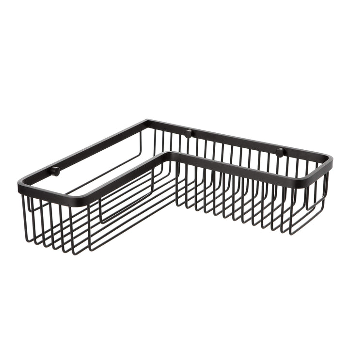 TATAY Korb Black, aus mattschwarzem eloxiertem Aluminium, modernes Design, rechteckiges Eckmodell, s