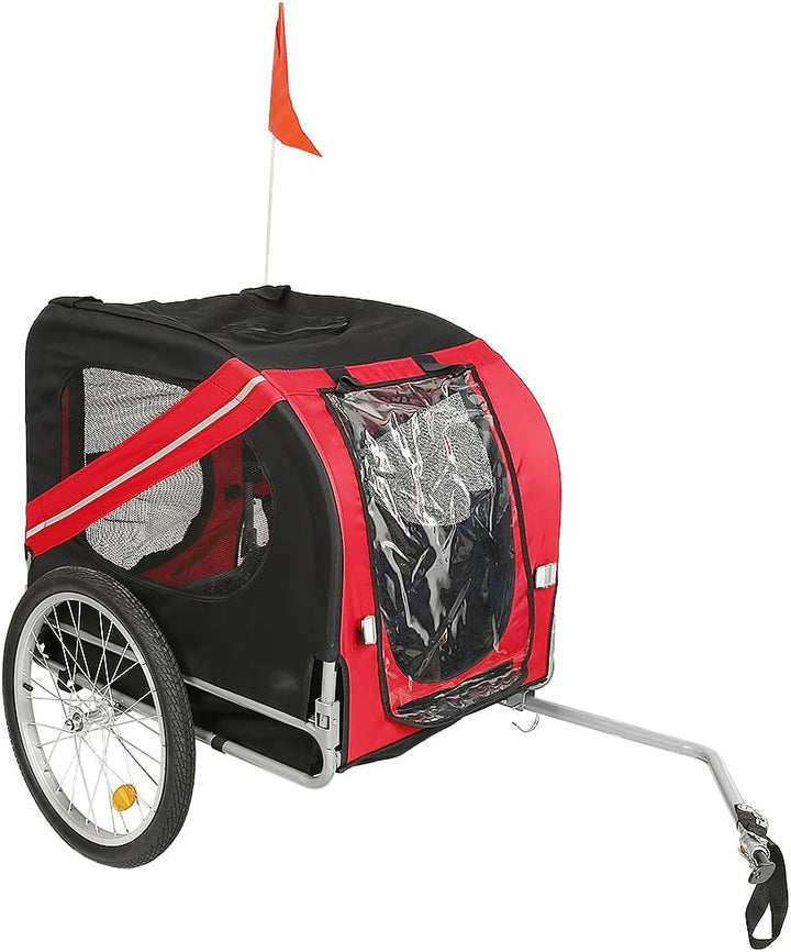 Fahrradanhänger für Hunde, Hundeanhänger, Fahrrad Anhänger für Hunde, Hundefahrradanhänger mit Refle