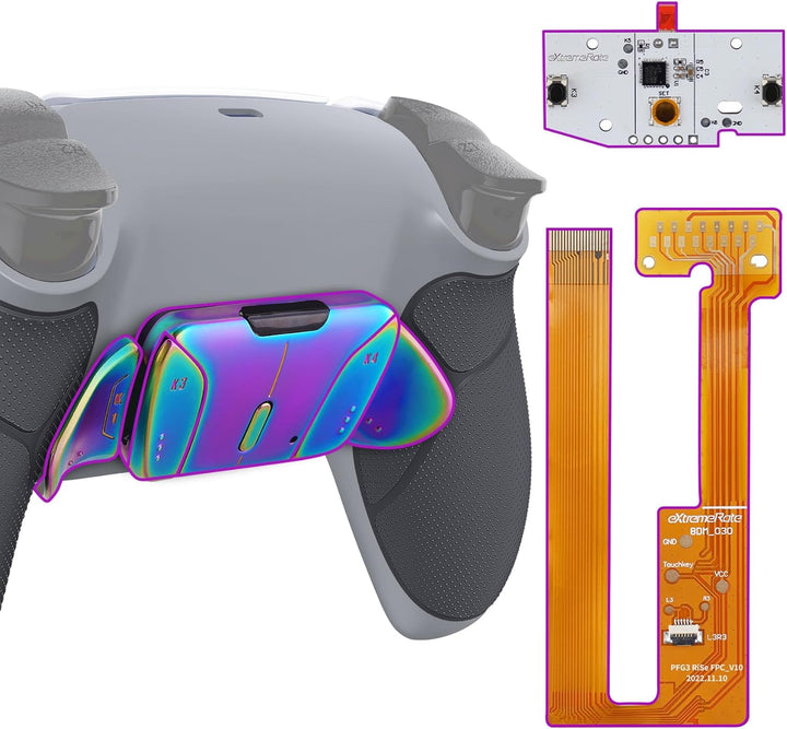 eXtremeRate Programmierbar RISE4 Remap Kit für ps5 Controller BDM-030/040,Real Metal Buttons(RMB) Re