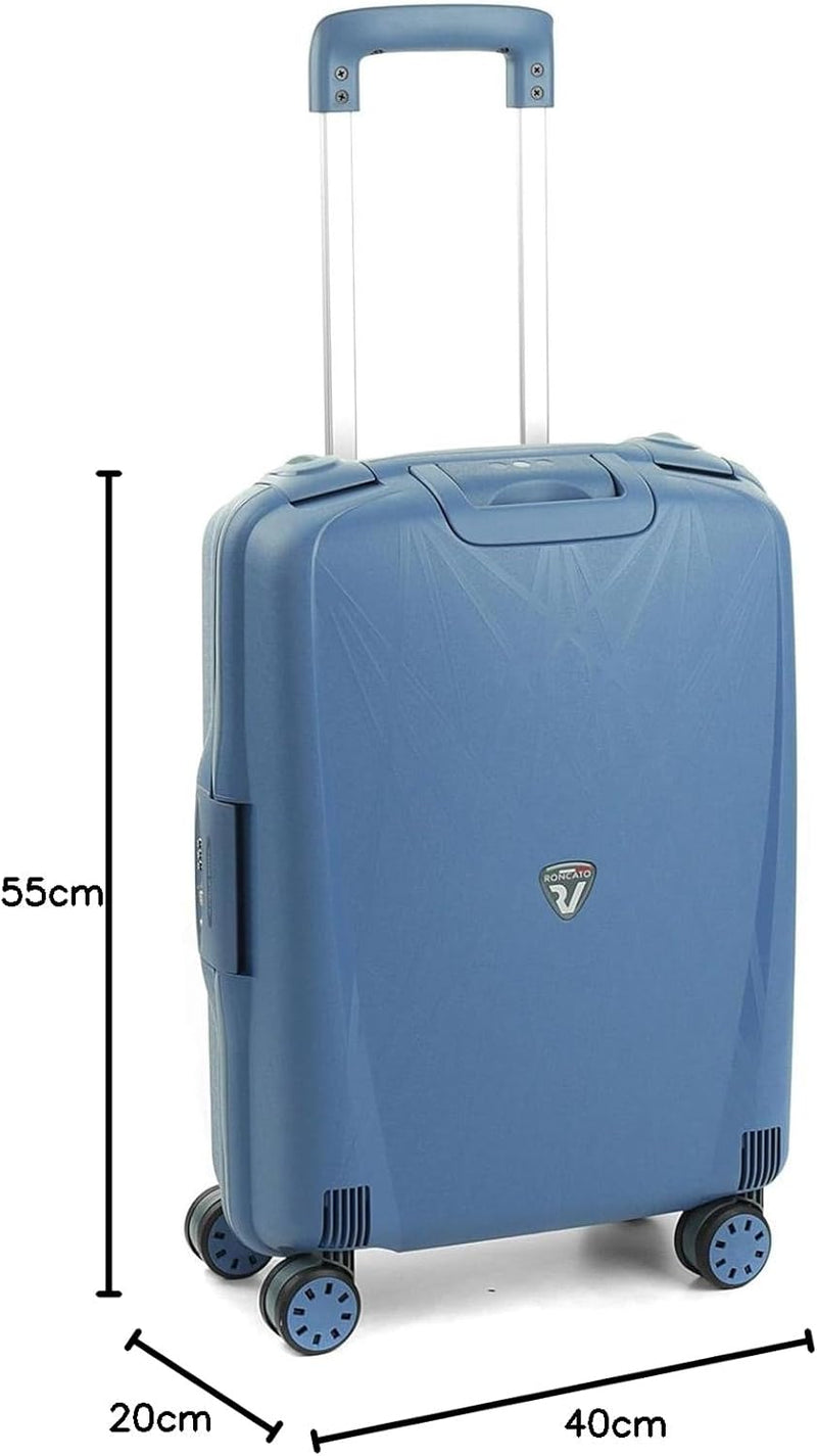 RONCATO Light Hartschalen Koffer Trolley Cabin Blau, Blau