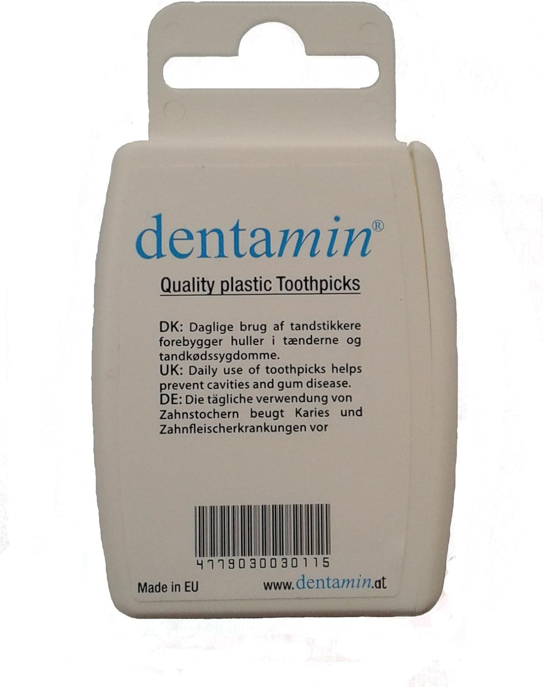 3er Pack dentamin® Pocket Box, 3x 60 Stück DENTAMIN® Zahnstocher in praktischer Spenderbox