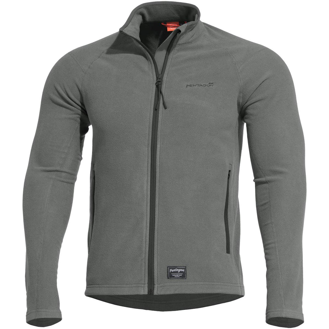 Pentagon Herren Arkos Fleece-Pullover Wolf Grey/Schwarz Grösse L