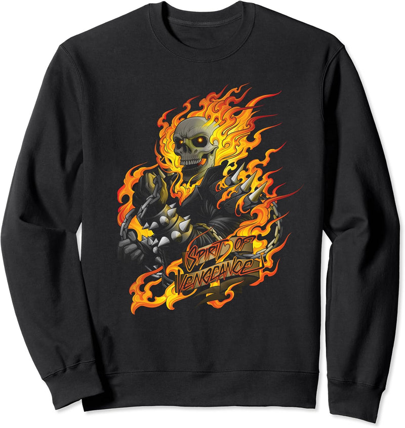 Marvel Ghost Rider Spirit of Vengeance Flaming Skull Sweatshirt