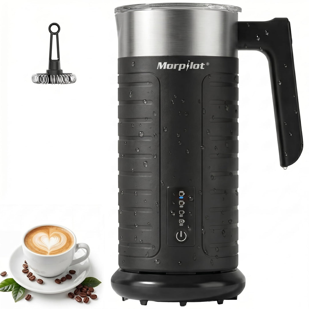 Morpilot Milchaufschäumer Elektrisch 4 in 1 – Spülmaschinenfest (Einzigartig), 75-240ml, leise & sch