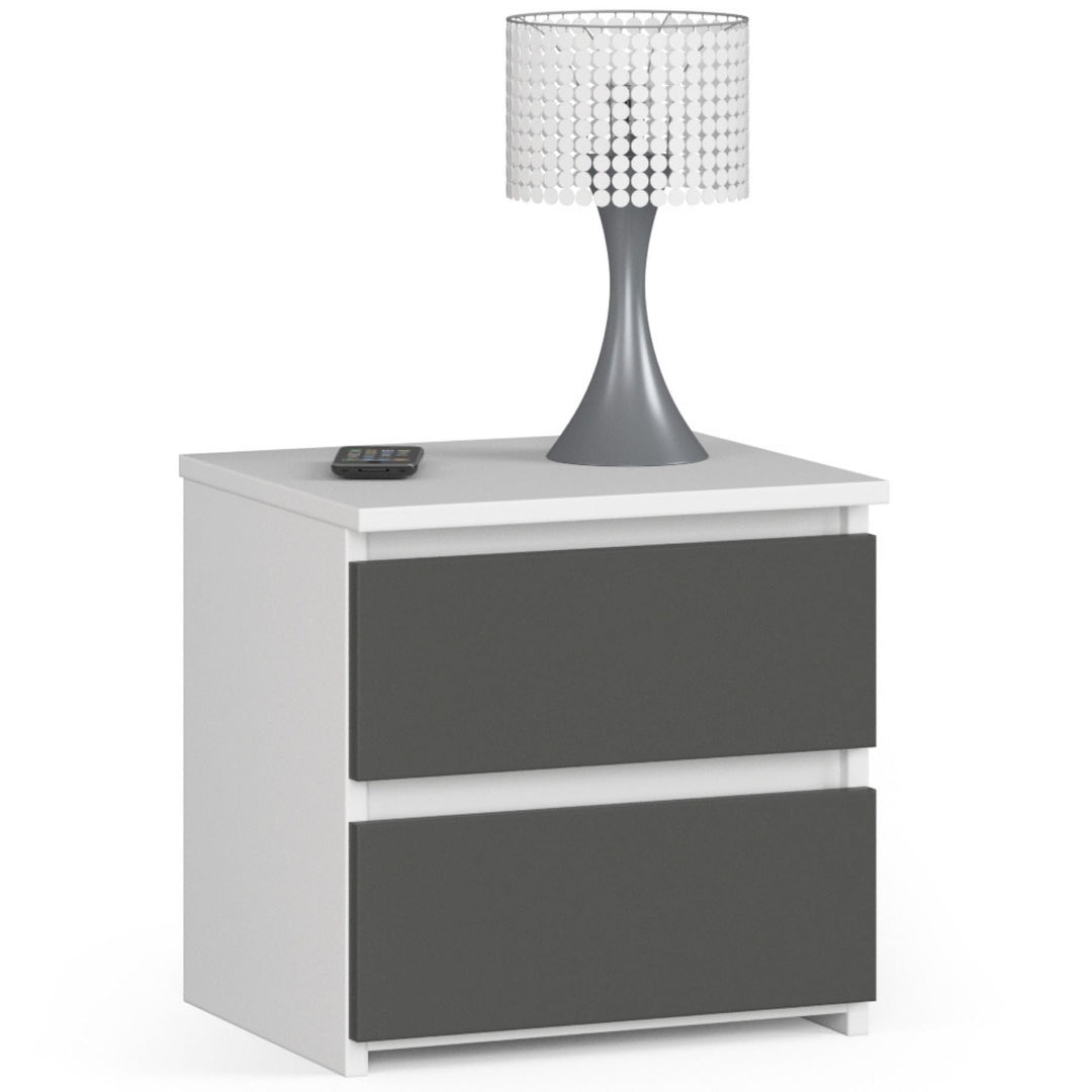 AKORD | Kommode Set 2 Schubladen Sideboard Mehrzweckschrank Schrank | Schreibtisch | ecktisch | Eck