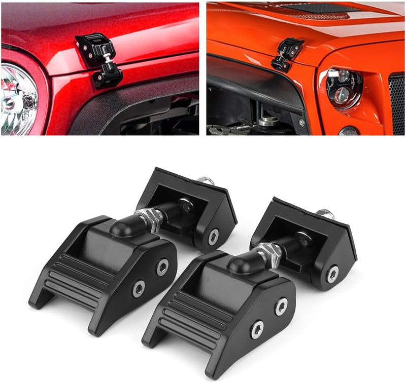 KIMISS 2pcs Hood Lock Catch Set Hood Verschlüsse Bracket Buckle Kit