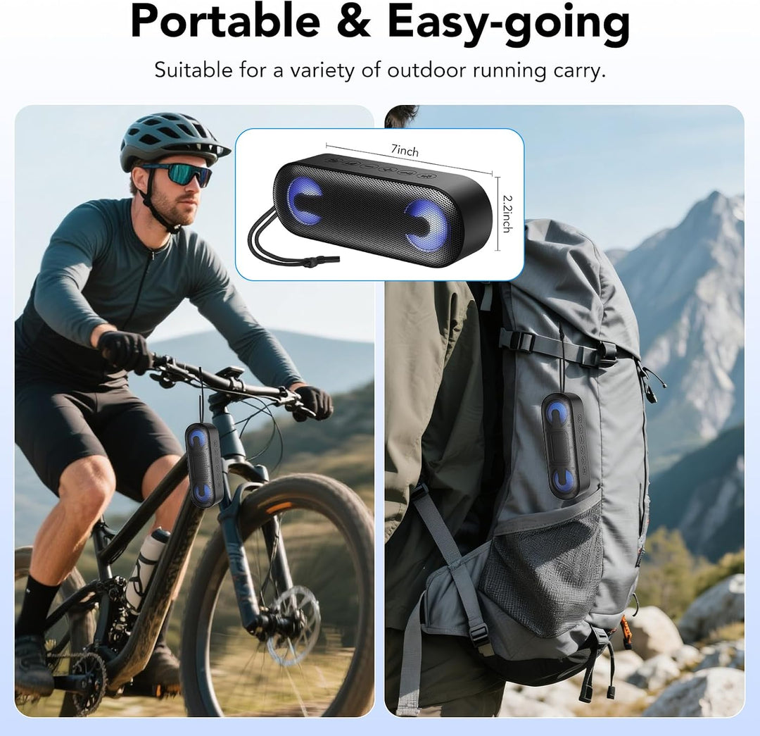 IKT Bluetooth Lautsprecher mit Licht,30W Duale Bass-Treiber,30H Stunden Akkulaufzeit,Bluetooth 5.4,I