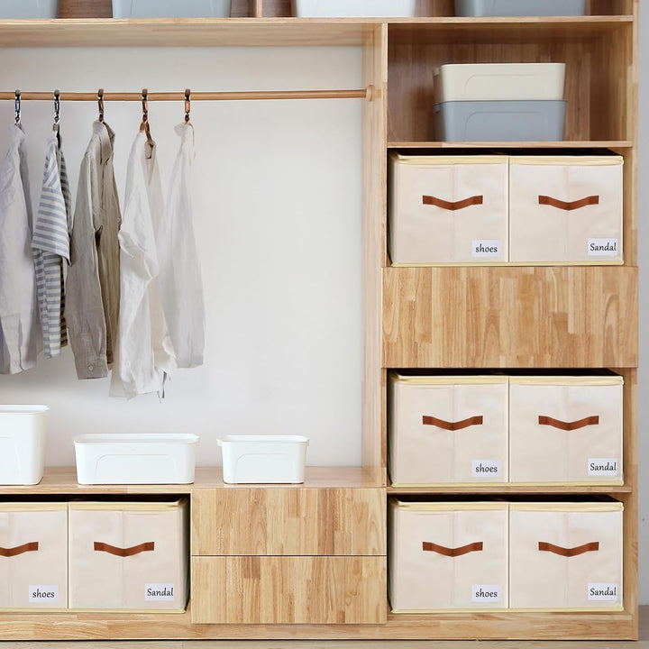 Schuhorganizer Schuhschrank - 12-Zellen Schuhboxen Stapelbar Schuhregal Platzsparend für Schrank - 1