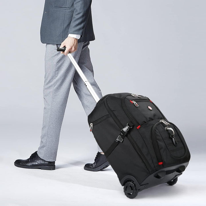 star cloud Extra Grosser Trolley Rucksack mit Rollen Wasserfest, 18 inch-Laptopfach, 22,5x15x10 inch