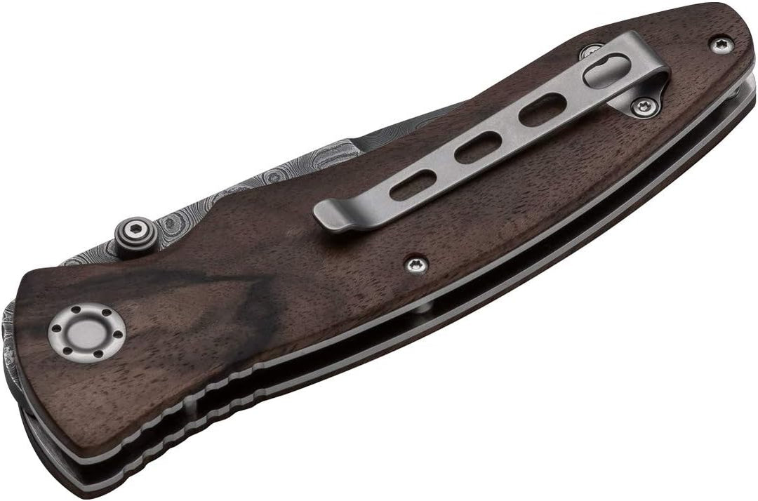 Böker Manufaktur Solingen Unisex – Erwachsene BÖKER TIRPITZ-DAMAST Wood, Mehrfarbig, 22.9