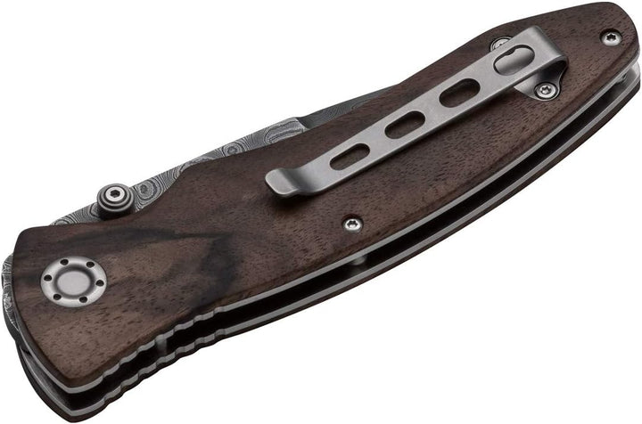 Böker Manufaktur Solingen Unisex – Erwachsene BÖKER TIRPITZ-DAMAST Wood, Mehrfarbig, 22.9
