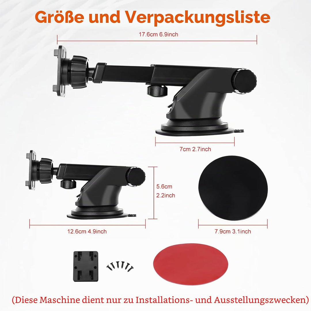 Hodozzy 360° Flexibel Saugnapf Halterung für Carplay Tragbares Autoradio, Flexible Halterung für Aut