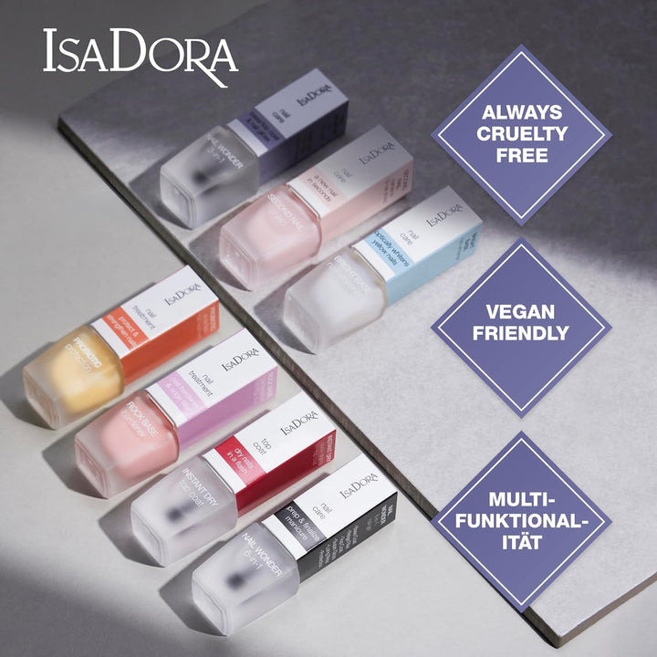 IsaDora 3-in-1 Top Coat, Base Coat & Klarlack für Nägel - Allrounder Nail Polish für Fingernägel - N