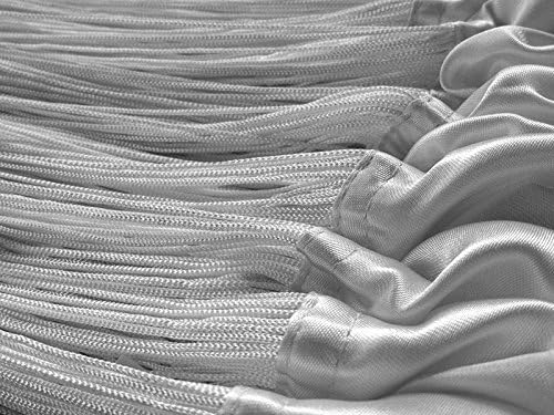 Kaikoon Fadenvorhang Fadenstore Messe B1 schwer entflammbar 150 cm x 300 cm (BxH) Silber Neu