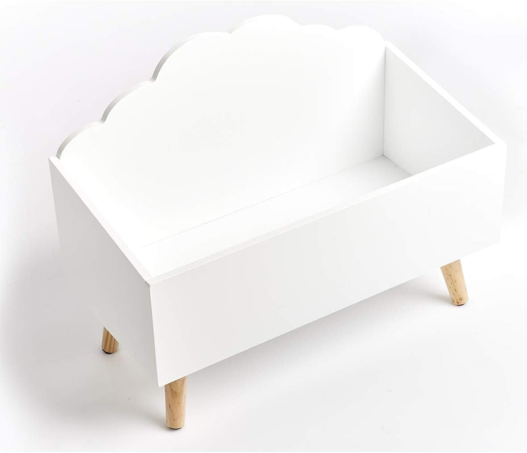 Zeller 13503 Kinder-Aufbewahrungstruhe 'Wolke', MDF, weiss, ca. 58 x 28 x 45 cm, Kindermöbel, Kids,