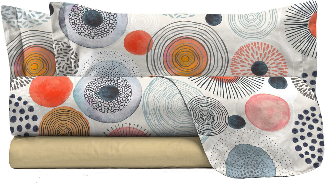 Fantasy Acquerello Italian Bed Linen Bettwäsche, Doppelte, Mikrofaser Acquerello Doppelte, Acquerell