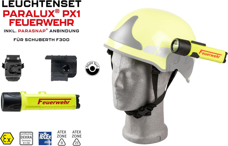 PARALUX® PX1 FEUERWEHR Set für Schuberth F300 Rechts (Länge x Breite x Tiefe 167 x 41 x 43 mm, Gewic