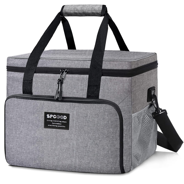 SPGOOD Kühltasche 20L/30L/40L Thermotasche Picknicktasche Gross Isoliert Faltbar Gefriertasche Warmh