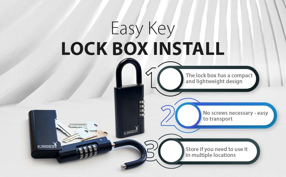 Kingsley Guard-a-Key Schlüsselsafe, Schwarz, Schwarz