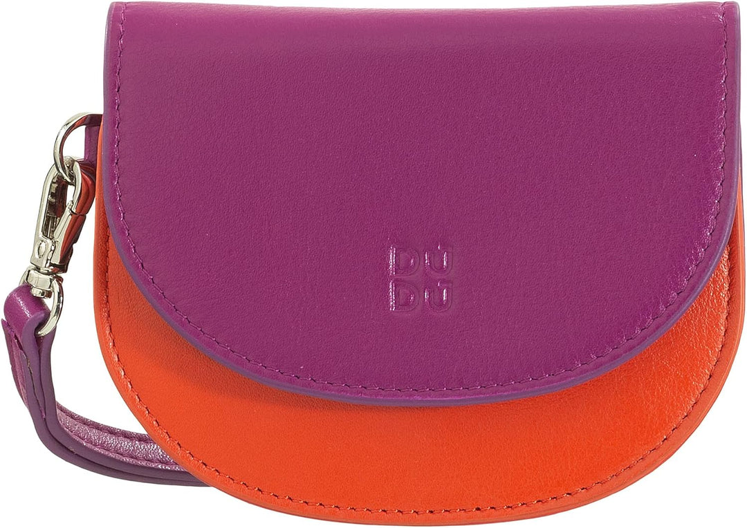 DUDU Damen-Portemonnaie aus Leder fürs Handgelenk, kleines fabiges Damen-Portemonnaie mit Münzfach,