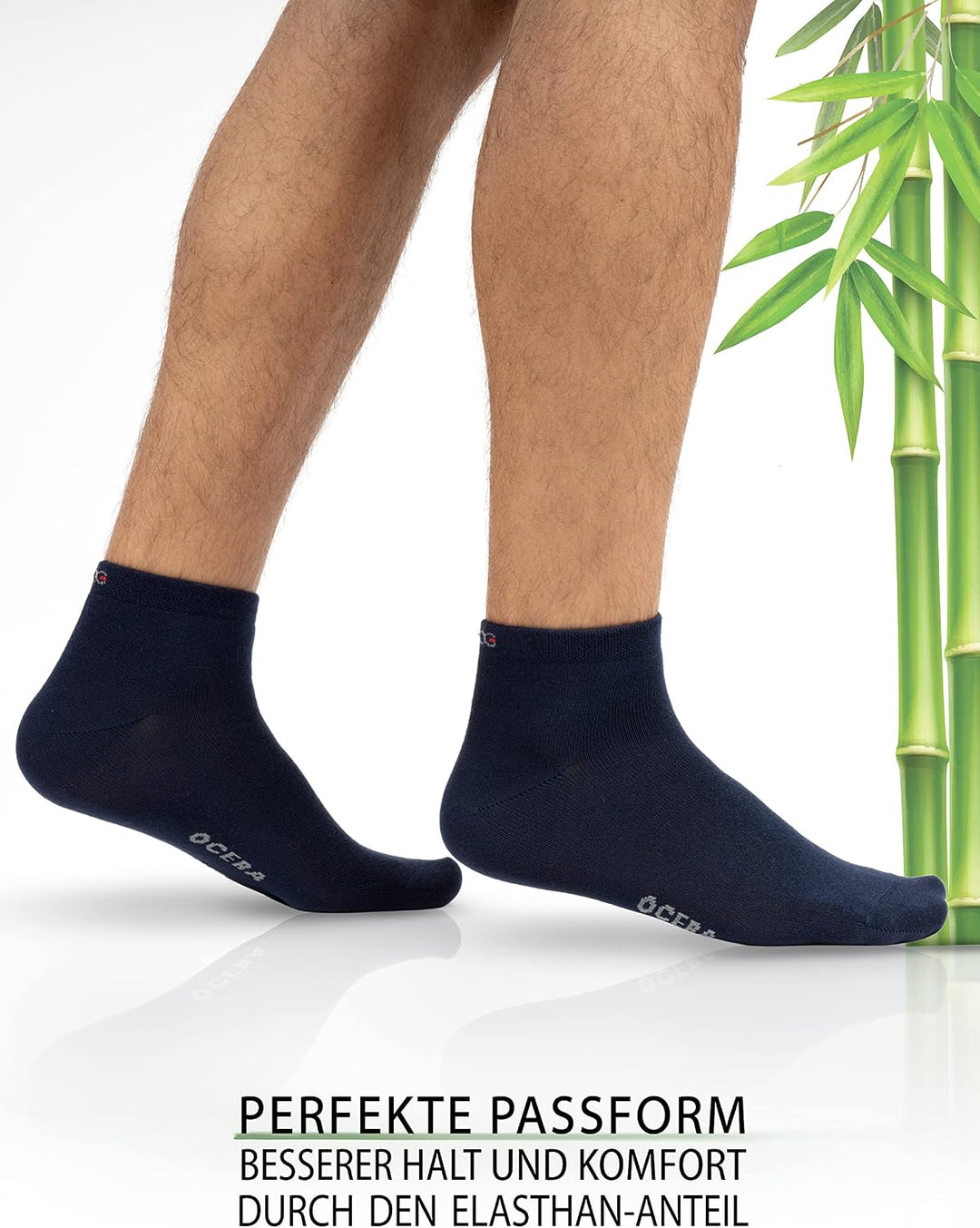 OCERA BAMBUS Kurzschaft Socken, 6 oder 12 Paar atmungsaktive Sneaker Socken aus nachhaltigen Bambusf