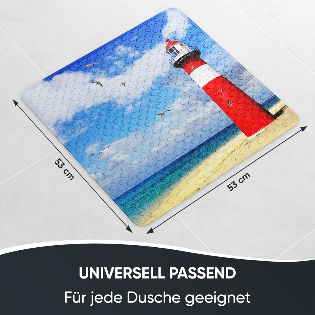 Sanilo Badematte 53 x 53 cm, rutschfeste Duschmatte für Dusche und Badewanne, Antirutschmatte maschi