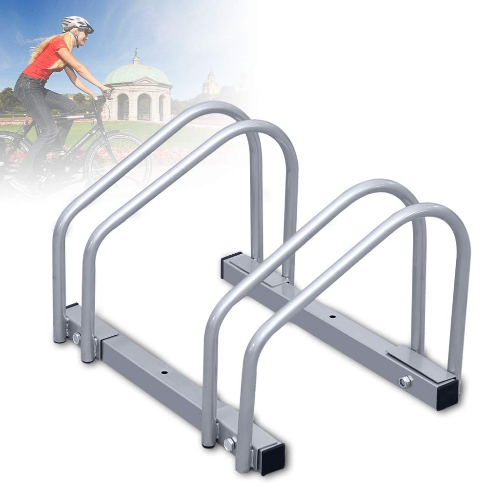 Jopassy 2x Fahrradständer,Fahrradständer Bodenparker für 2 Fahrräder von 35-55 mm Stellplatz,Fahrrad