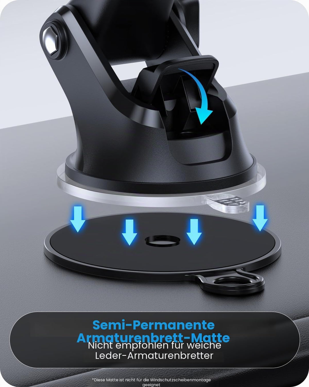 OQTIQ Handyhalterung Auto Saugnapf, Handyhalter Scheibe, 360° Drehbar Car Phone Holder Mount für Win