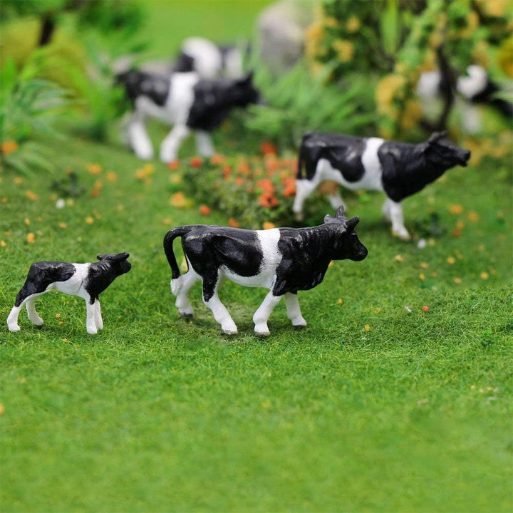 36Stk. Verschiede Kühe Rinder Figuren Bunt Tierfiguren Spur H0 1:87 Bauernhof Dekor Modellbau zubehö