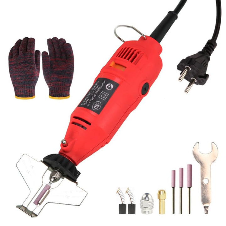 Kettensägenschärfer Handgeführte elektrische Schleifmaschine Kettenschärfgerät Elektrisches Rot, Ele