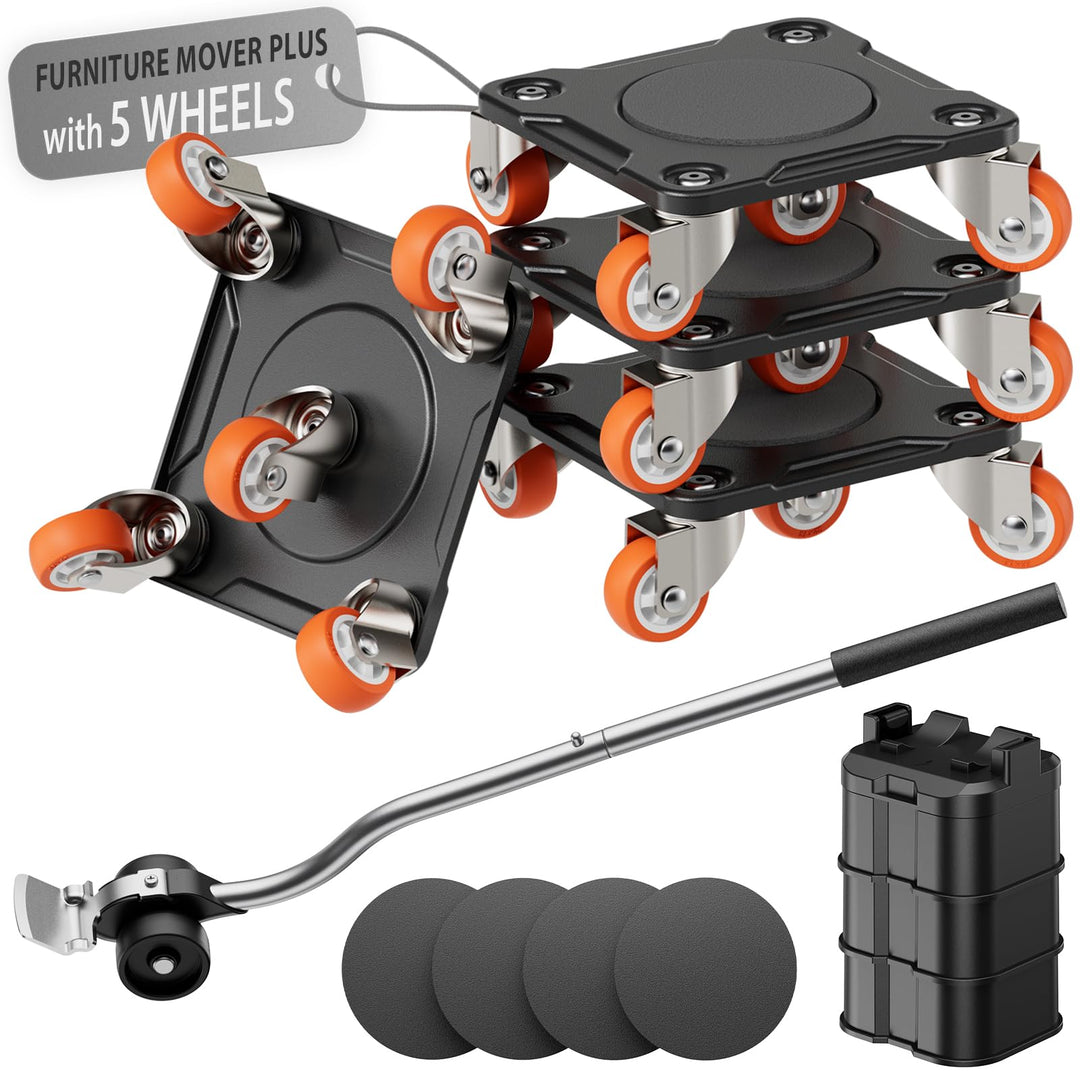 ONEON Möbel transportroller Plus, aufgerüstet auf Vollstahlpaneele, verstärktes Rippen-Design, erhöh