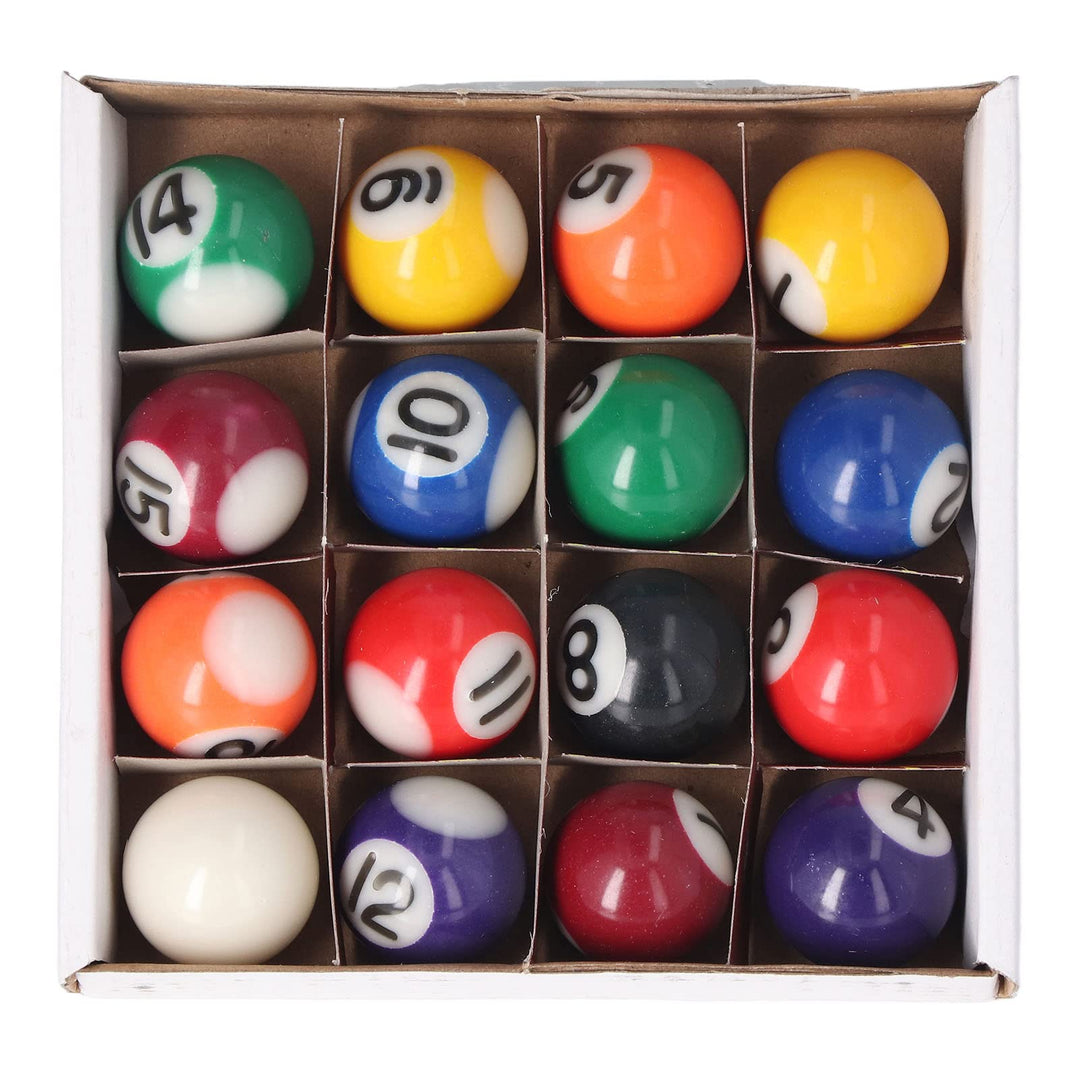 25mm Mini Billard Set 16 Kugeln amerikanisches Harzmaterial tragbarer Tischbillard Kinder Erwachsene