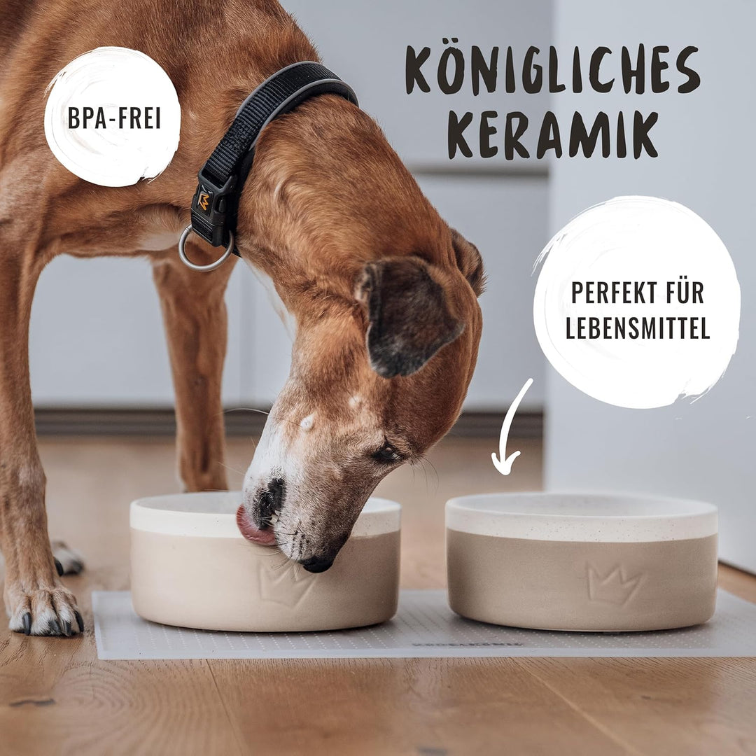 Rudelkönig Hundenapf Keramik - 900ml Napf - Handgefertigter Futternapf Hund Keramik - Rutschfester K