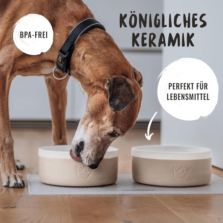 Rudelkönig Hundenapf Keramik - 900ml Napf - Handgefertigter Futternapf Hund Keramik - Rutschfester K