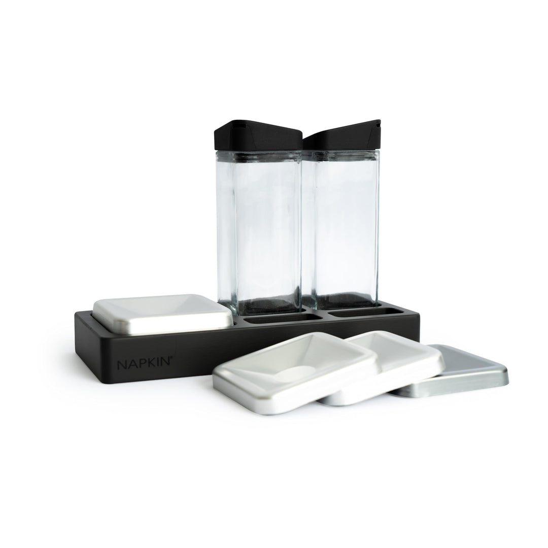NAPKIN® CREHO SET Servierset für komprimierte Trockentücher / Servietten, bestens geeignet für Empfa