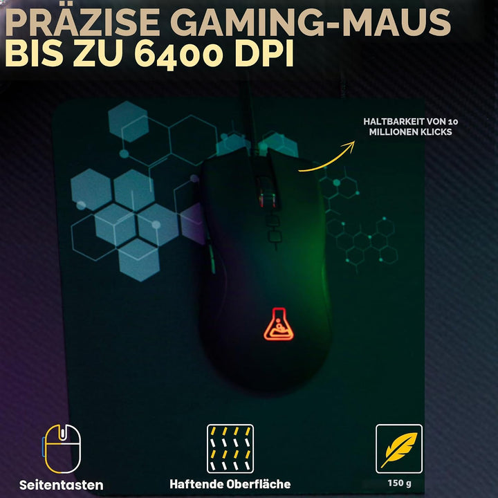 The G-Lab - Combo Natrium – Gaming-Tastatur 4-in-1 – Gaming-Tastatur AZERTY USB, RGB, 19 Antihosting
