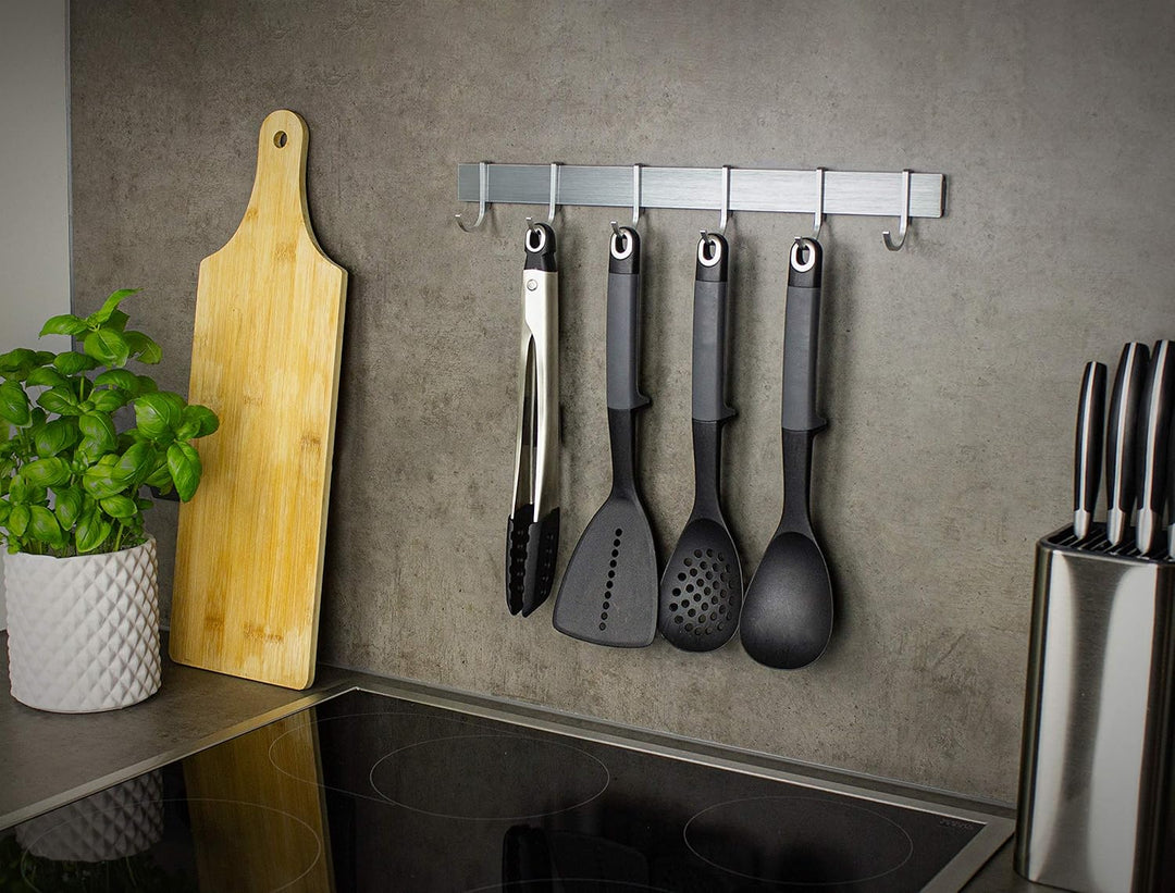Designfabrik Hamburg Hakenleiste 40cm Küchenleiste selbstklebend Küche Hängeleiste Stange für Küchen