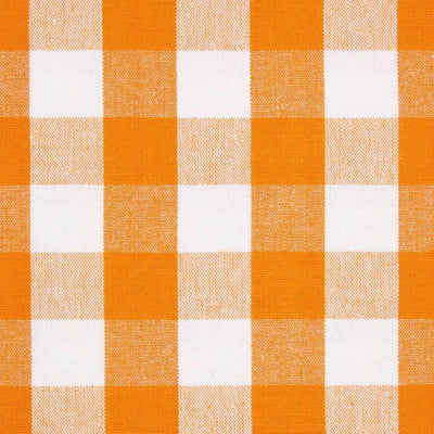 Homescapes blickdichter Ösenvorhang, orange-weiss Karierter Dekoschal mit traditionellem Karo-Muster