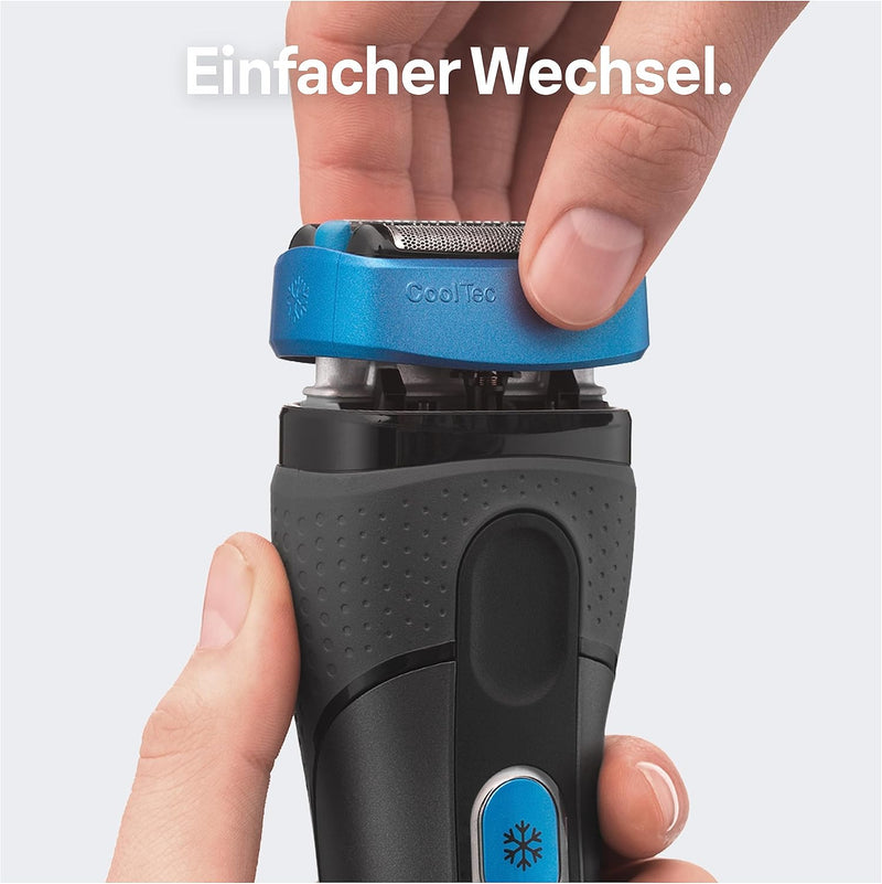 Braun Ersatzscherteil 40 B Blau, Kompatibel mit CoolTec Rasierern