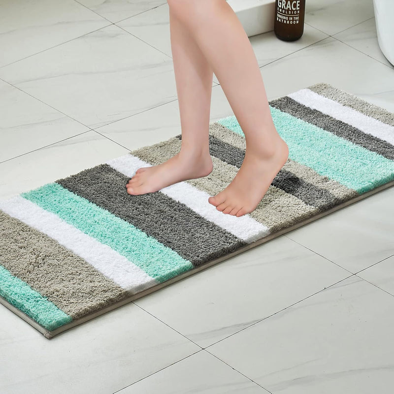 MIULEE Badematte Badteppich Duschmatte Non Slip Badvorleger Fussmatte Dekorativ Badzimmermatte Flaus