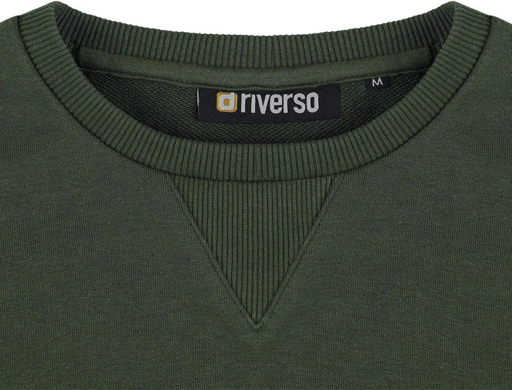 riverso Herren Pullover RIVPhillip Sweatshirt Basic Rundhals Sweater Pulli Langarm Regular Fit Einfa
