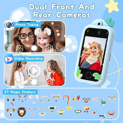 3T6B Kinder Handy Spielzeug,Kid Smartphone mit MP3-Player,Geschichtenerzählen,Selfie- und Videofunkt