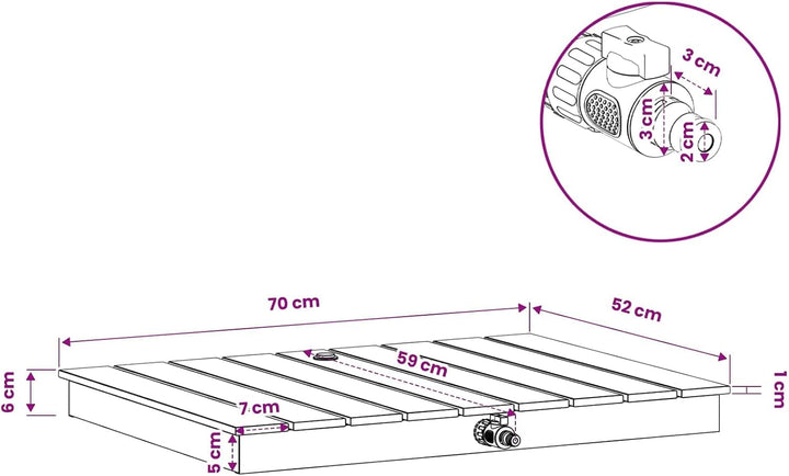 vidaXL Garten Boden Dusche WPC und Edelstahl 201 Braun, mit Fusstaster, 4 m Wasserhöheneinstellung,